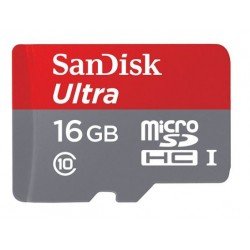 SanDisk Ultra 16 GB Micro SDHC Class 10 80 MB/s Memory Card